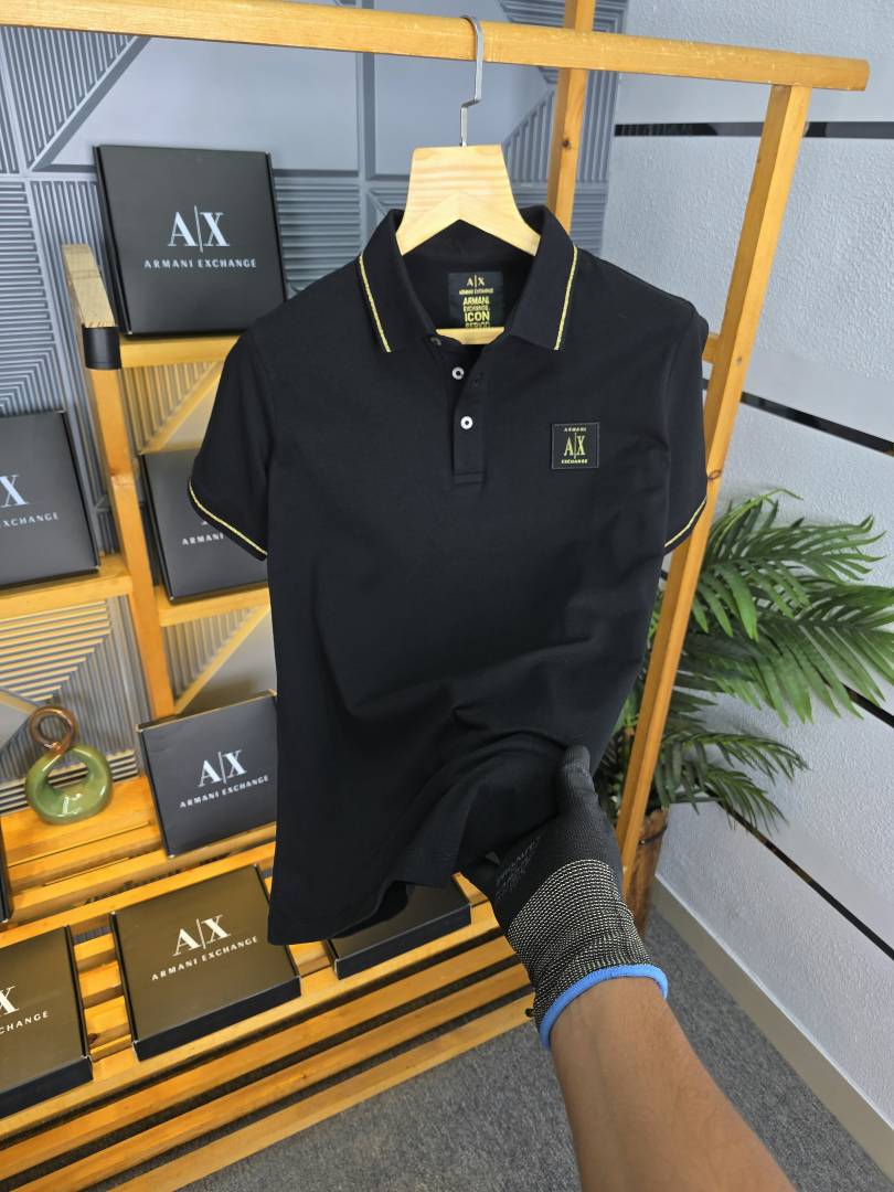 Ax Black K03-BK Men's Classic Flannel Plain Casual Half Sleeve T-Shirt