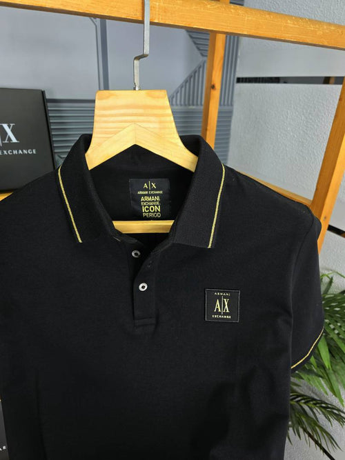 Ax Black K03-BK Men's Classic Flannel Plain Casual Half Sleeve T-Shirt