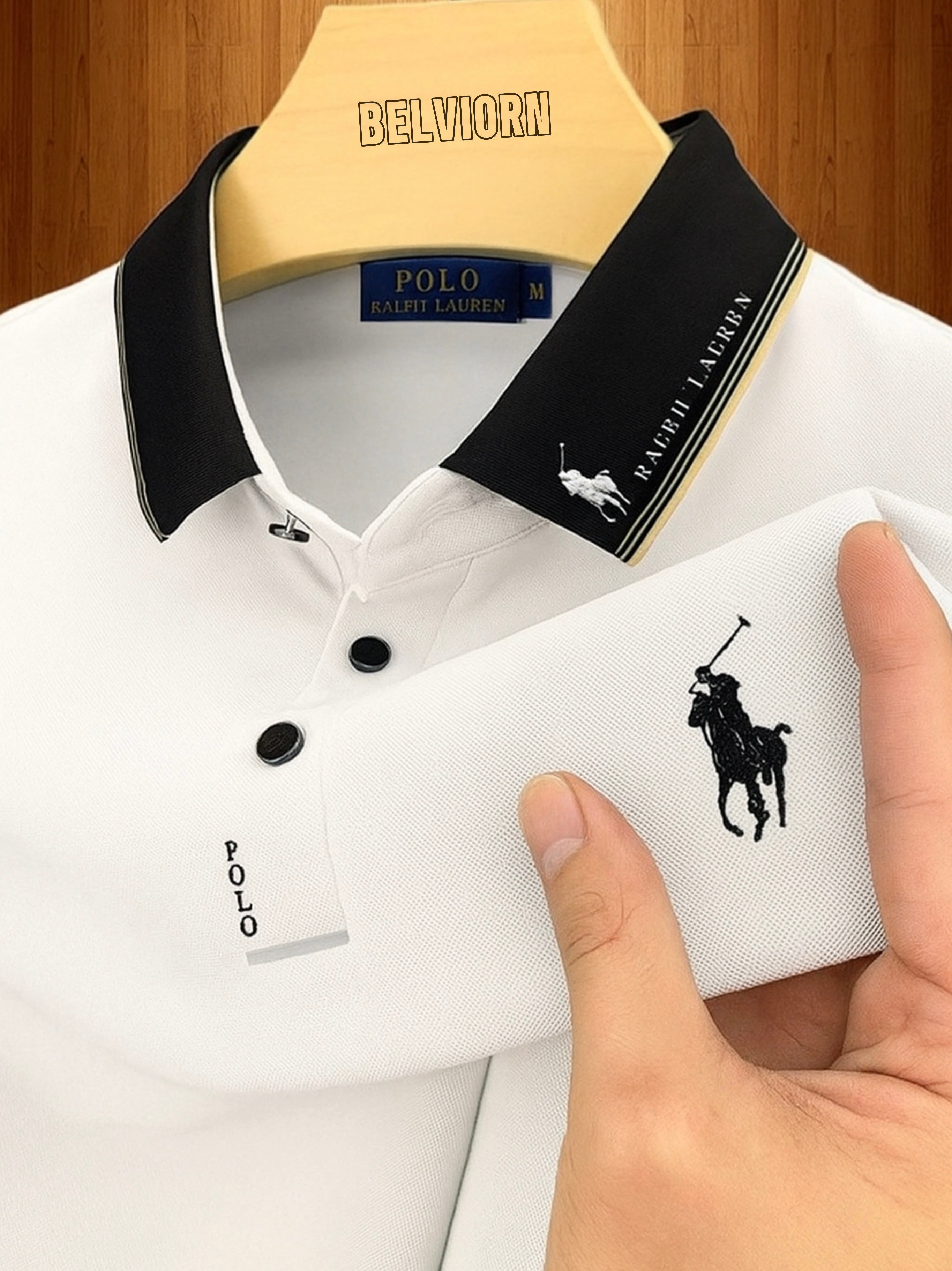 Premium Soft Cotton Polo Shirt, Classic Fit with Embroidered Logo, Breathable Comfort