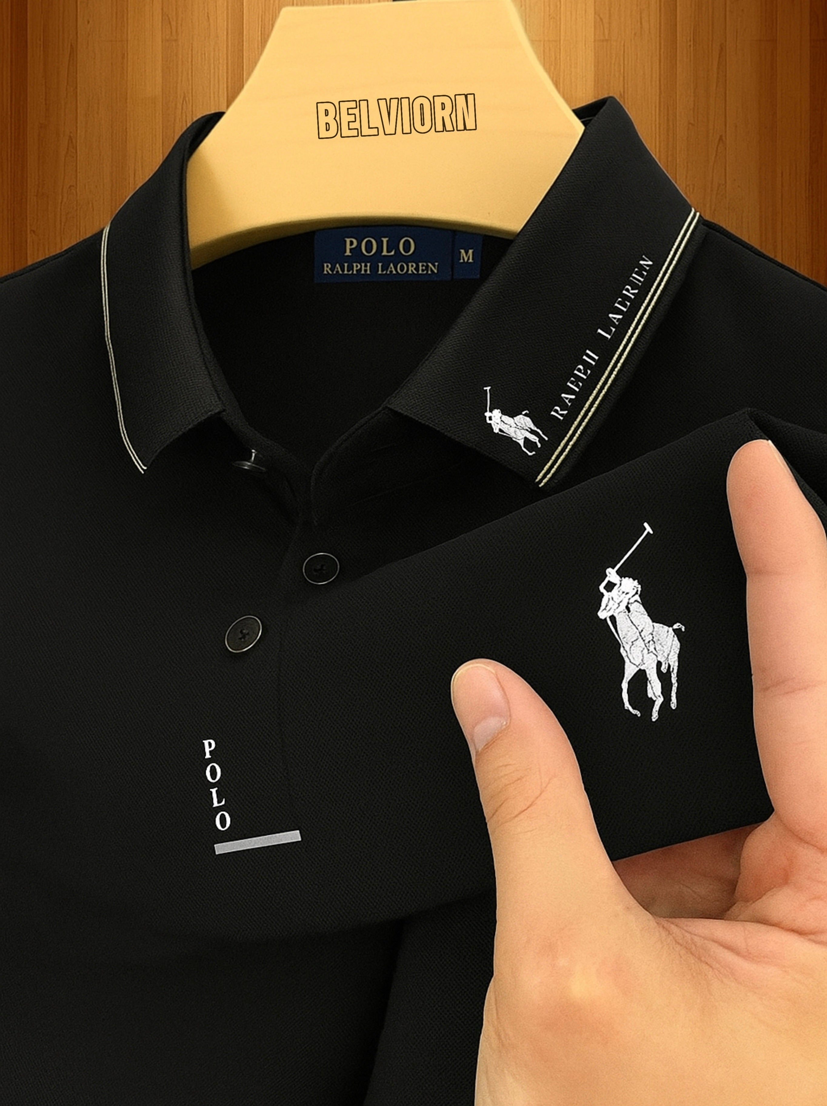 Premium Soft Cotton Polo Shirt, Classic Fit with Embroidered Logo, Breathable Comfort