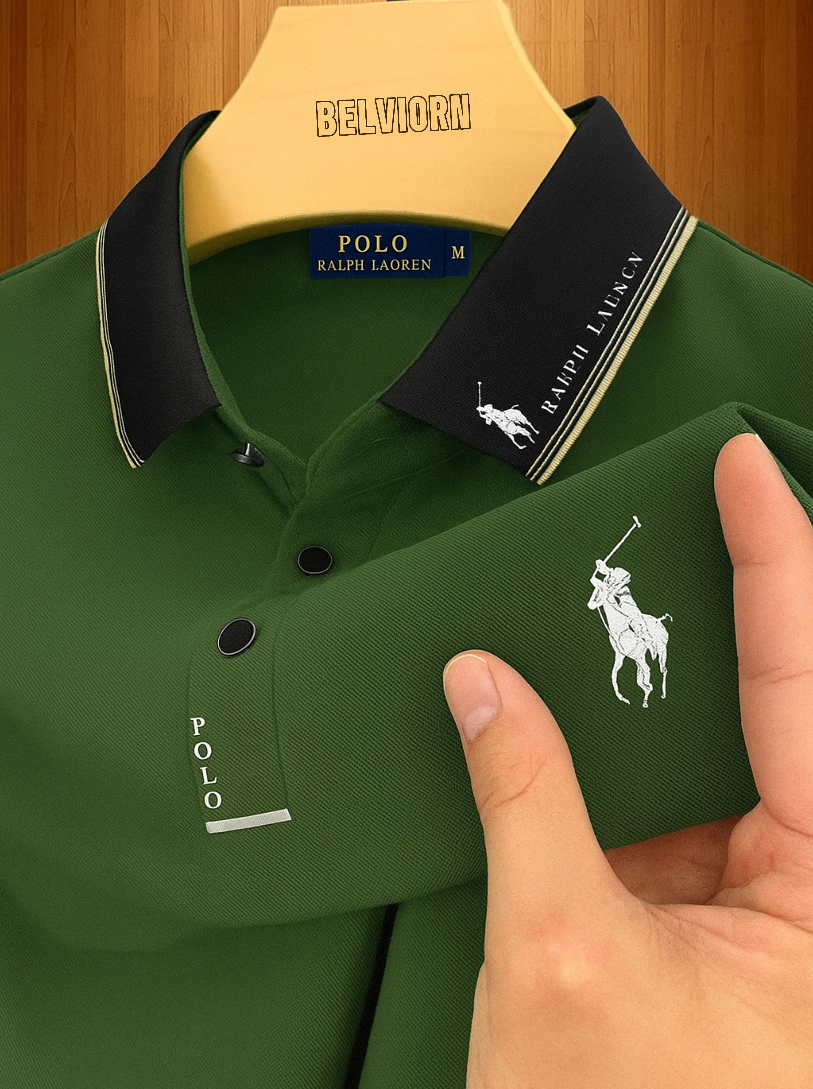 Premium Soft Cotton Polo Shirt, Classic Fit with Embroidered Logo, Breathable Comfort