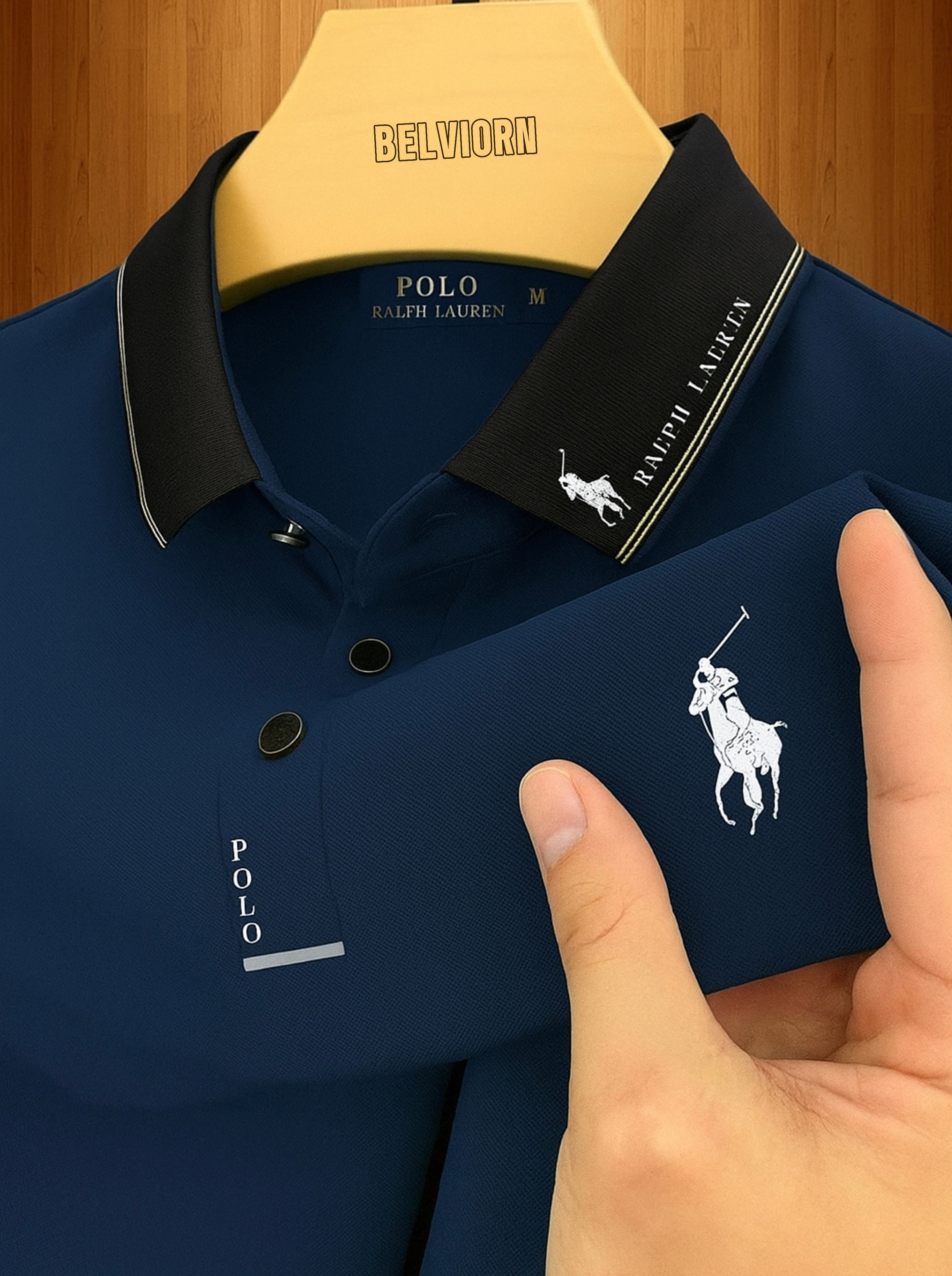 Premium Soft Cotton Polo Shirt, Classic Fit with Embroidered Logo, Breathable Comfort