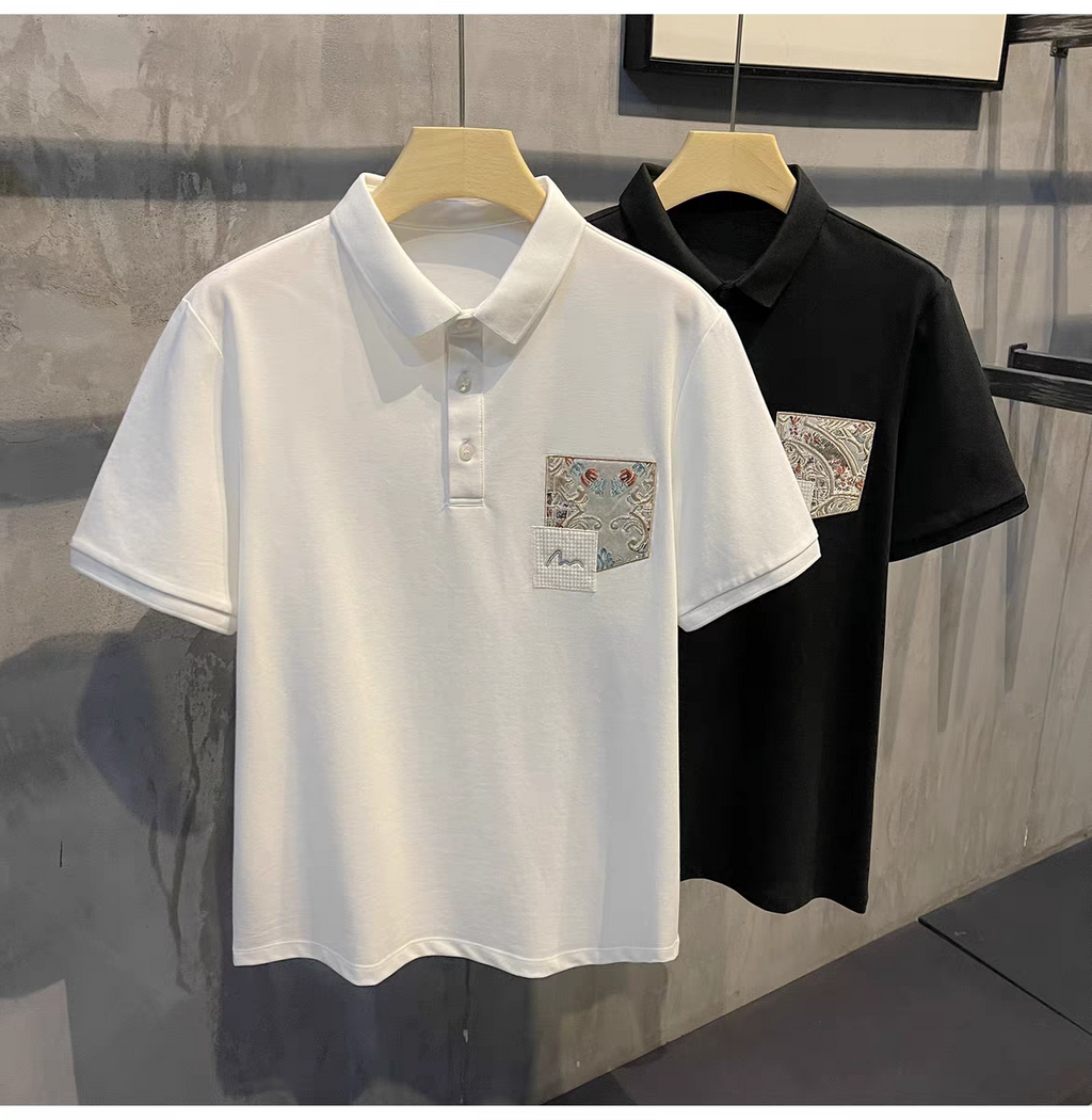 Baroque Crest Pocket Polo T-Shirt: Luxury Comfort, Stylish Design, Premium Fabric