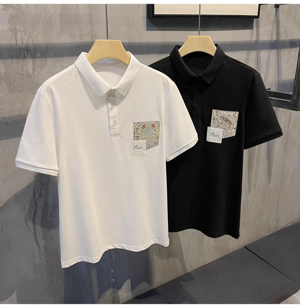 Baroque Crest Pocket Polo T-Shirt: Luxury Comfort, Stylish Design, Premium Fabric