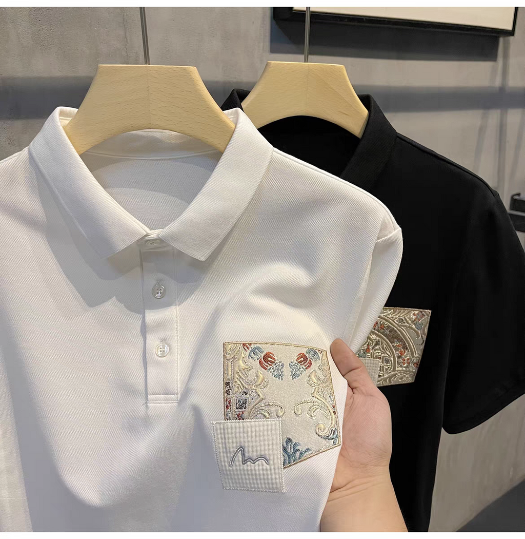 Baroque Crest Pocket Polo T-Shirt: Luxury Comfort, Stylish Design, Premium Fabric