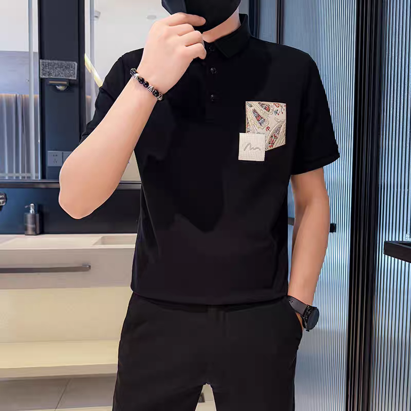 Baroque Crest Pocket Polo T-Shirt: Luxury Comfort, Stylish Design, Premium Fabric